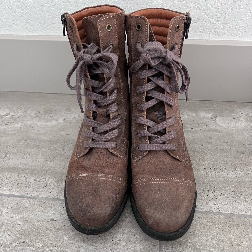 Taos Footwear Renegade Taupe Rugged Boots Shoes Zip Women Size 9-9.5 RGD-27697 , - Picture 7 of 16